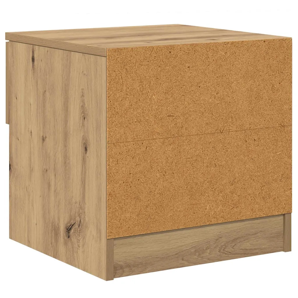 Armadietto per letto 2 pcs Rovere artigianale 40 x 39 x 40cm