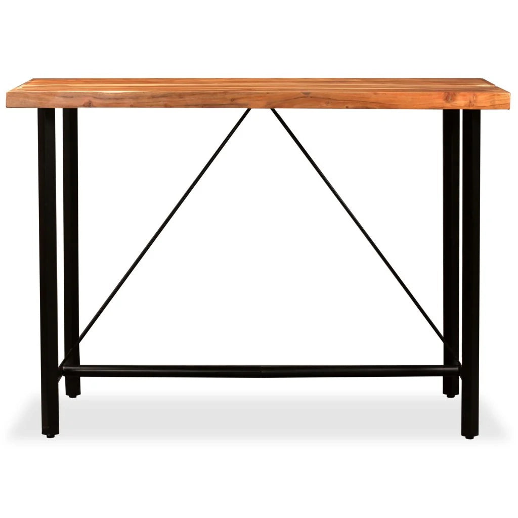 Tavolo alto stile bar/bistrot legno massello di sheesham 150 cm 0902090