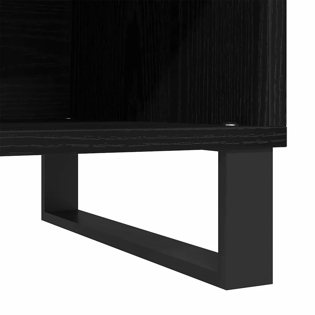 Mobile porta vinili Rovere Nero 85 x 38 x 48 cm 862898
