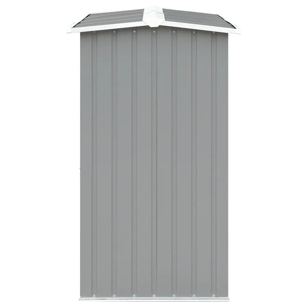 Capannone da Giardino in Acciaio Zincato 330x92x153cm Grigio 44860
