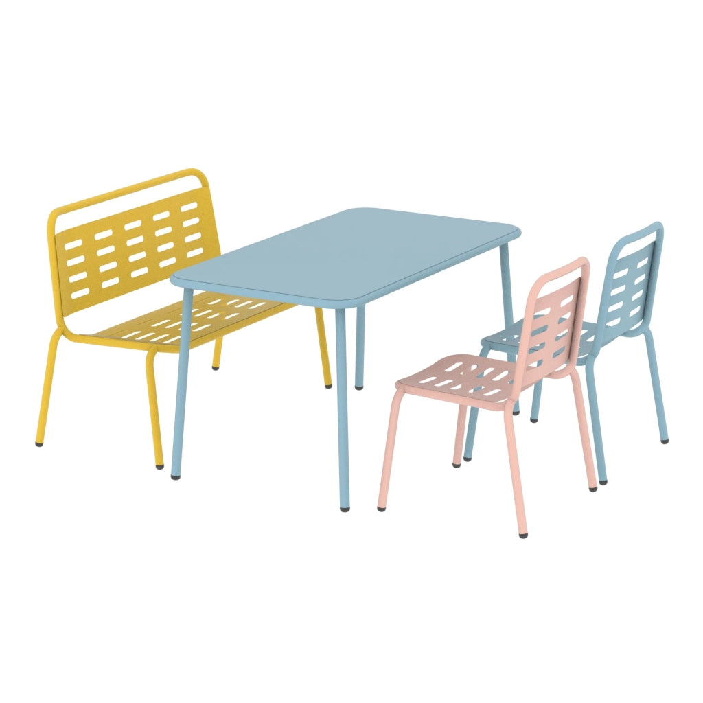 Set di 4 mobili per bambini blu giallo rosa 03_0009401
