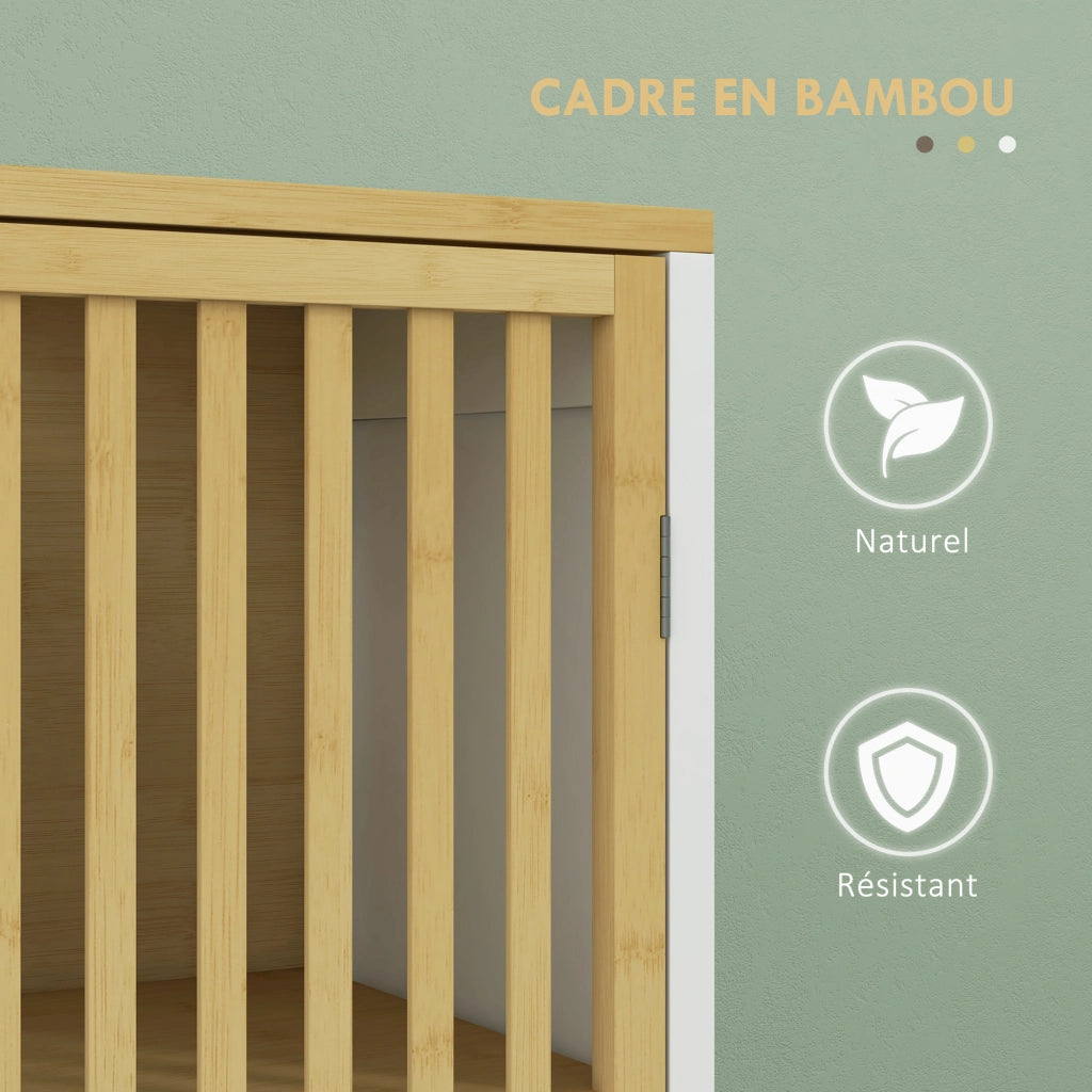Mobile Sottolavabo 2 Ante con Ripiano Regolabile ¨C zephmum ¨C 60x30x70 cm MDF e Bamb¨´