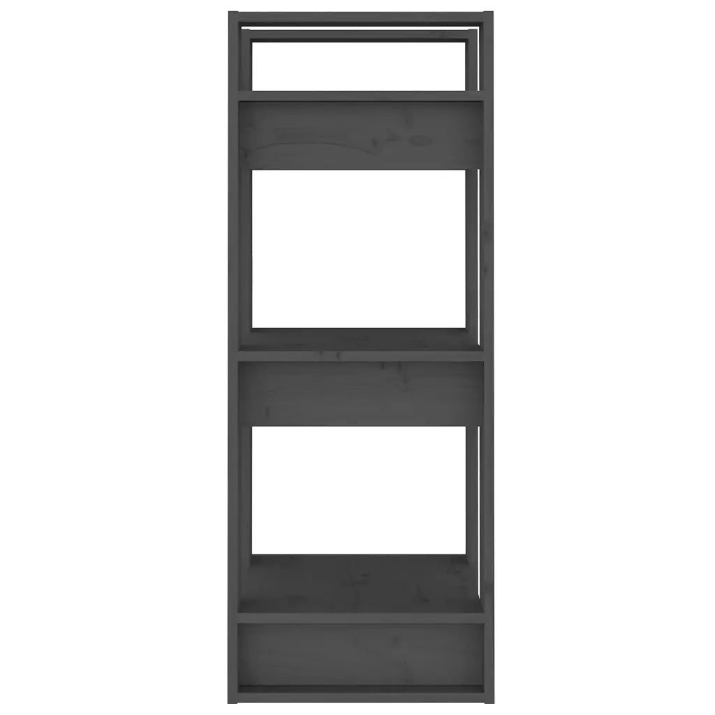 Libreria/Divisorio Grigio 41x35x91 cm in Legno Massello di Pino 813861