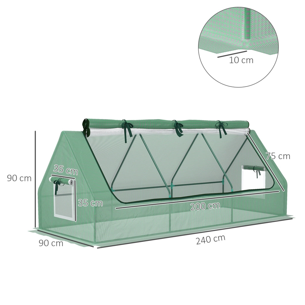 SERRA Mini 240x90x90 cm Verde in Acciaio e PE