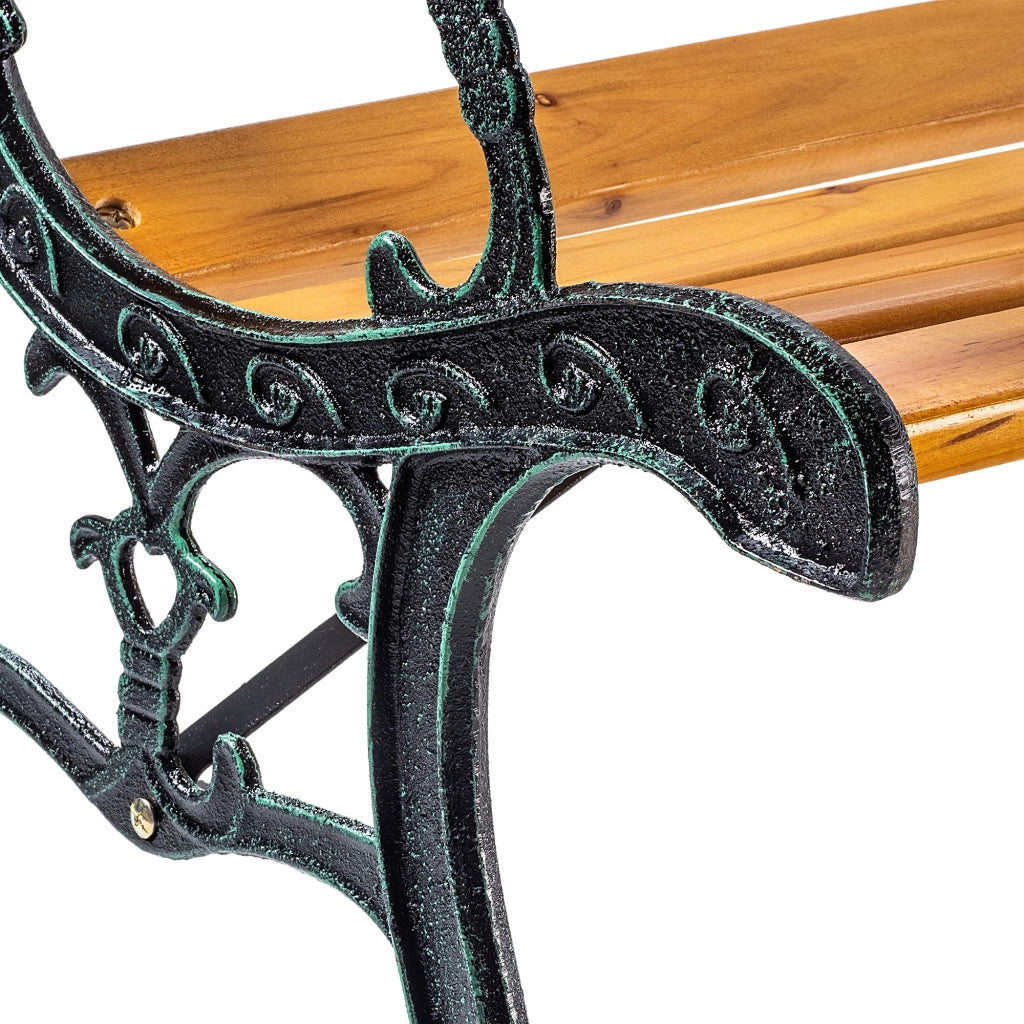 Panca da cimitero KADAX con schienale, 127 cm, in legno, da posizionare accanto alla tomba.