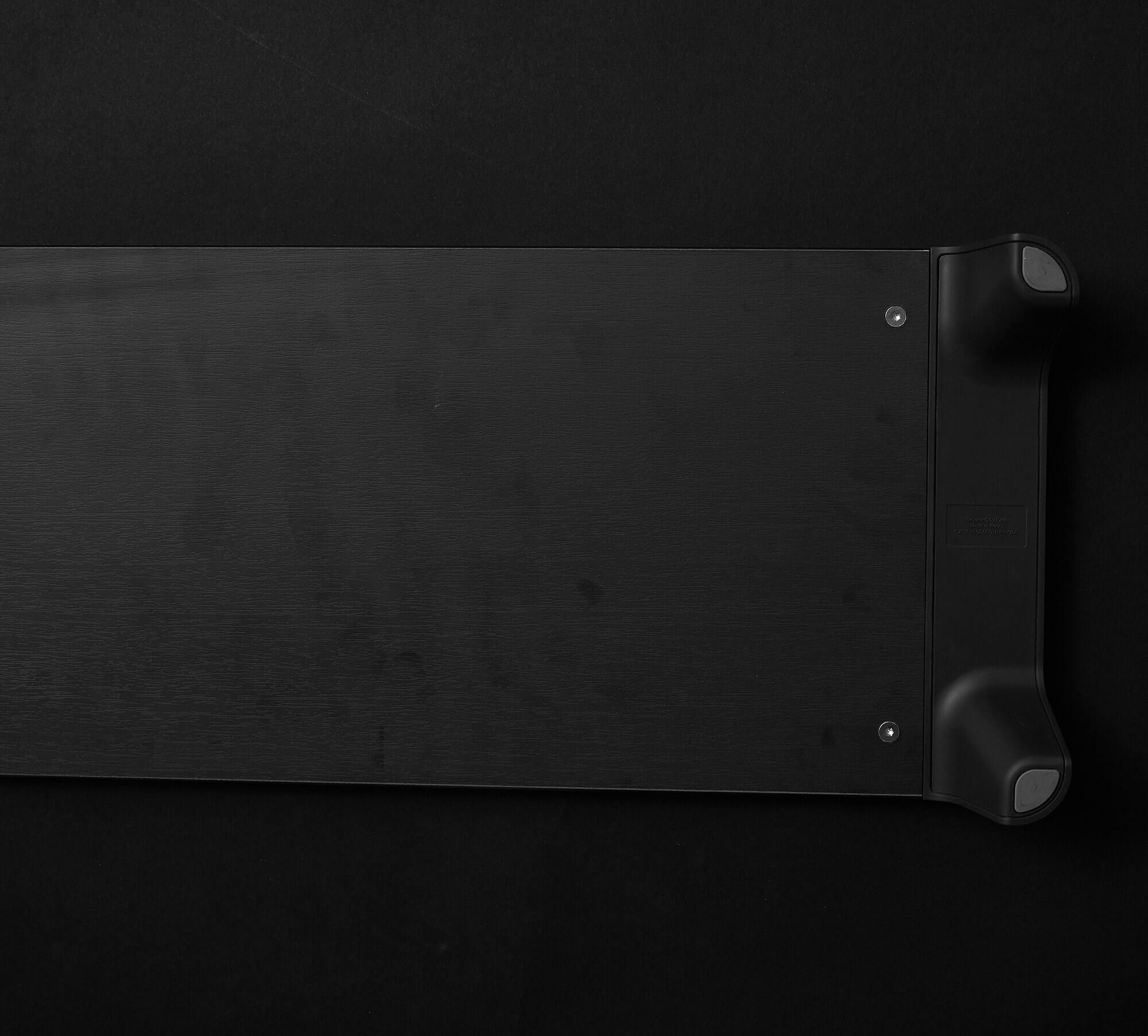 Supporto Monitor da Scrivania 56x20x5,7 cm con Entrata USB e Base di Ricarica Wireless Nero