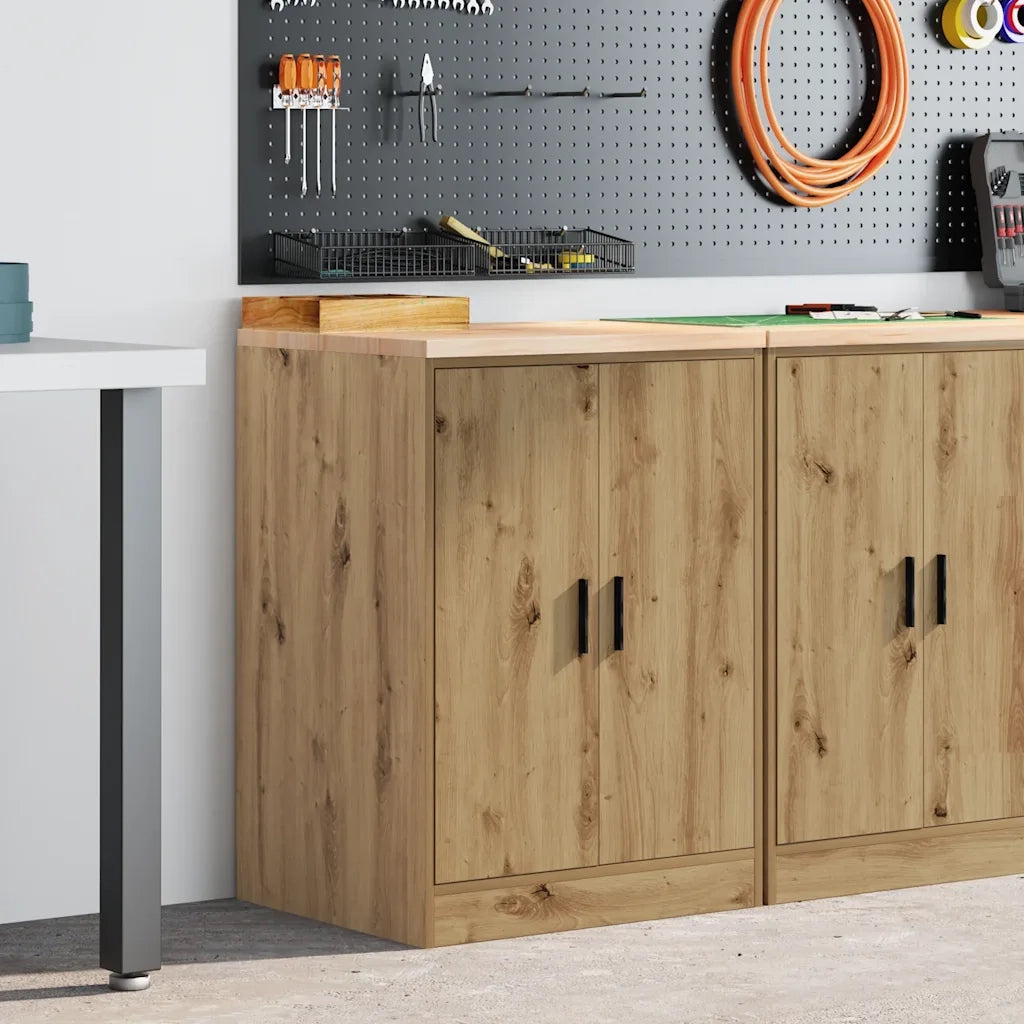 Armadietto per Garage in Rovere Artigianale 60x51x85 cm 860579