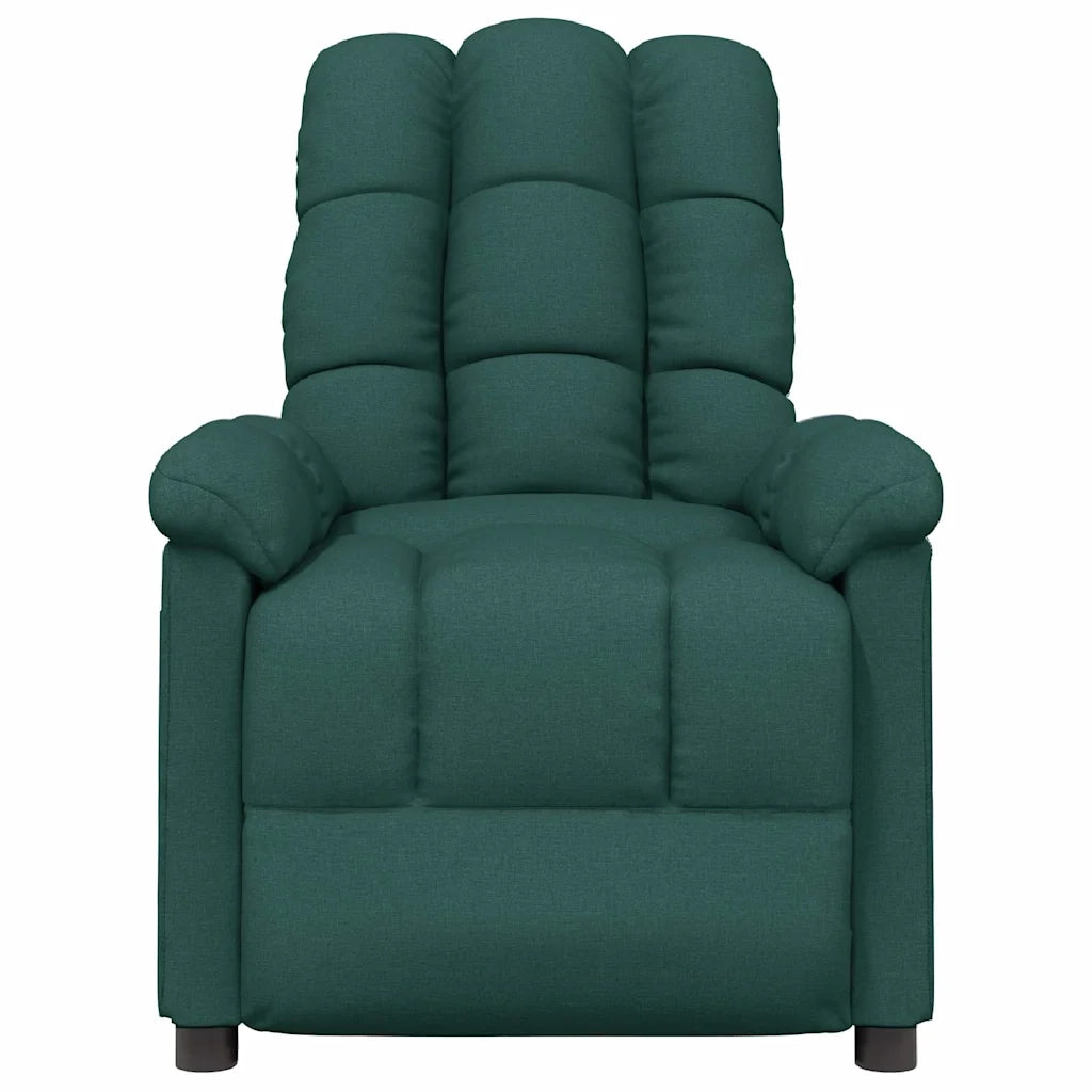 Divano Sedia-Poltrona Reclinabile in Tessuto Verde Scuro 220496