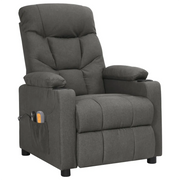 Poltrona Massaggiante Elettrica Grigio Scuro in Tessuto 3098828