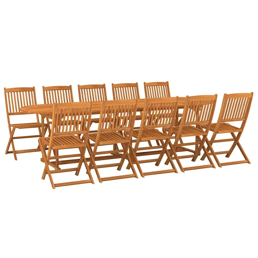 Set da Pranzo da Giardino 11 pz 280x90x75 cm Massello di Acacia 3086980