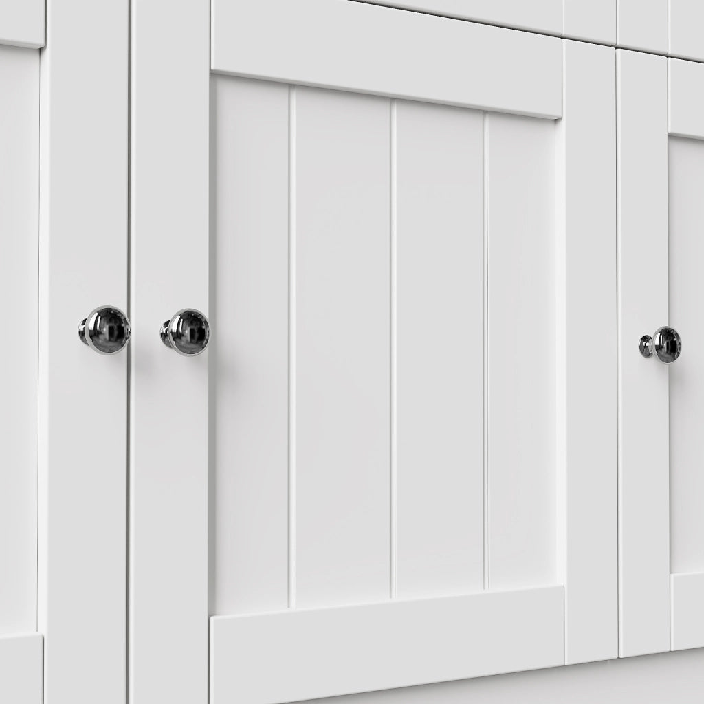 Libreria Alta con Ante e Cassetti ¨C MINIMAL ¨C Bianco, 140x38.5x175