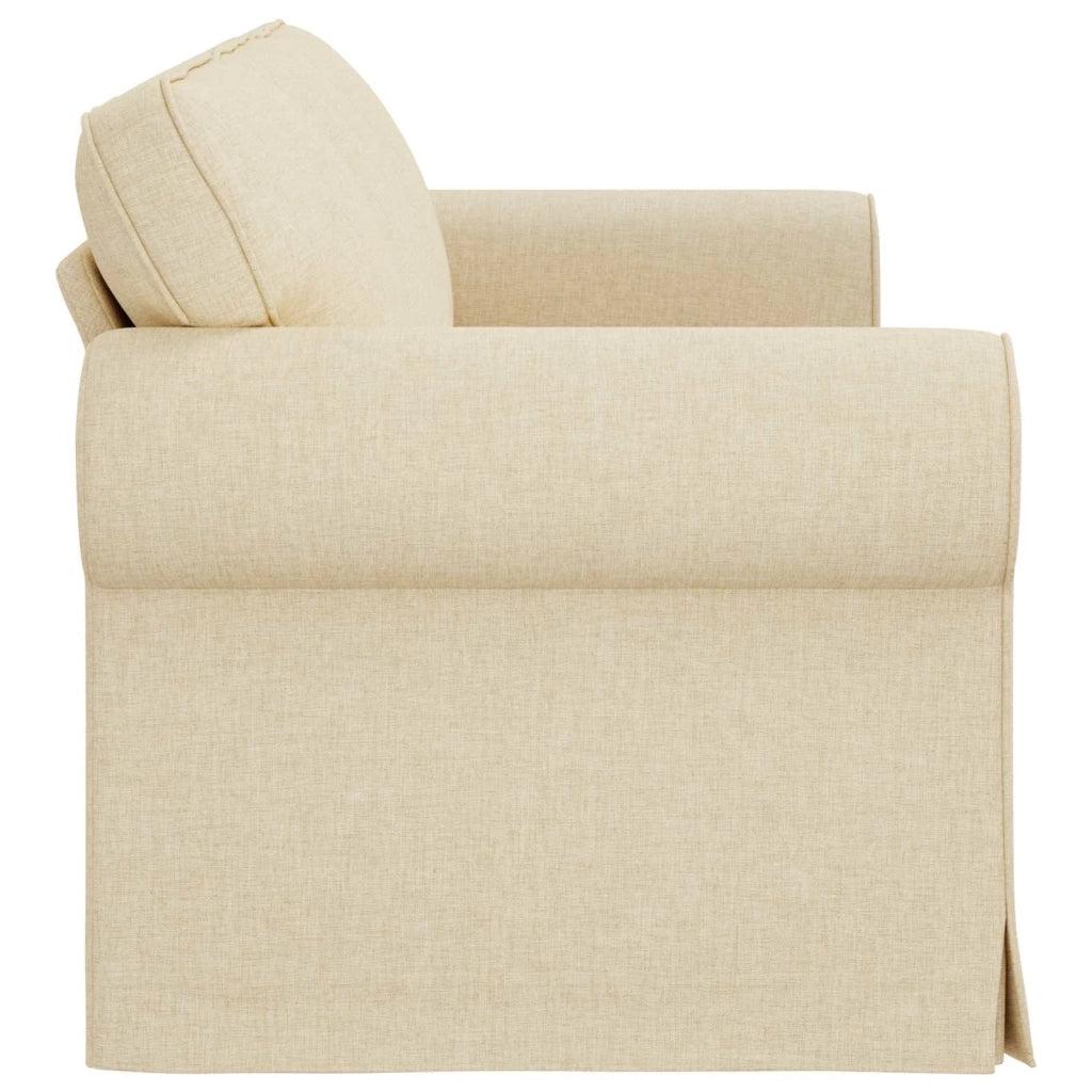 Divano Crema 215 x 82 x 80 cm Tessuto