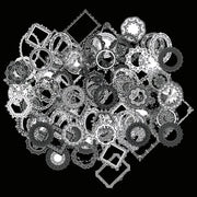 Etichette trasparenti 180 pezzi - acqua resistente - PET - scrapbooking - diverse misure - dimensioni flessibili