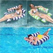 Due inflabili e pieghevoli materassi da bagno per bambini 4-in-1 giochi da acqua per piscina con inflatore e pompa