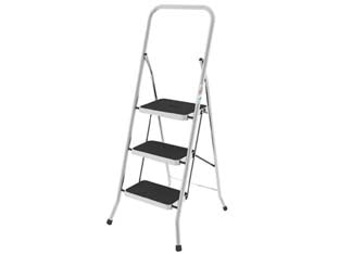 SCALA SGABELLO NEW SECURITY TUBOLARI ALLUMINIO GRADINI ACCIAIO  3 gradini cm.38x26x75h.  peso kg.6,4    COLOMBO