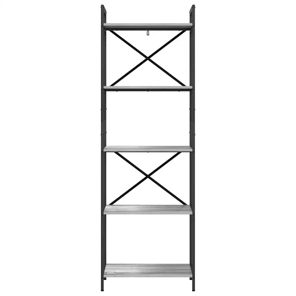 Libreria Grigio Sonoma 56 x 34 x 171 cm Legno multistrato
