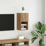 Mobile TV da parete-Mobile TV a Muro-Credenza TV Rovere artigianale 30,5 x 30 x 60 cm