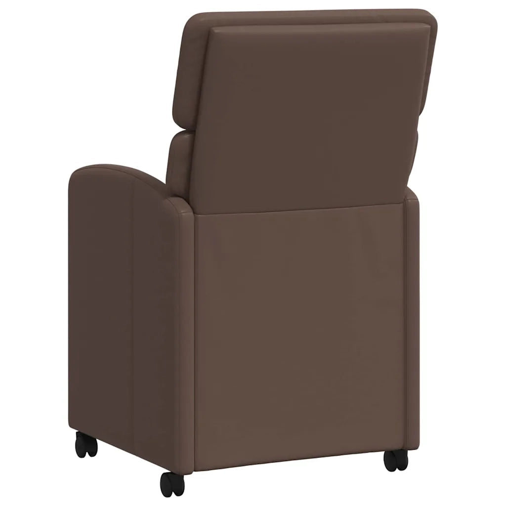Sedie da Pranzo con Ruote 2 pcs Marrone 58 x 65 x 98 cm 42017885