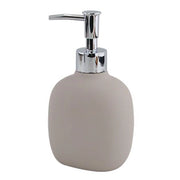 Trade Shop - Dispenser Sapone Liquido Tortora In Abs Con Pompa Cromo Per Bagno Accessorio 87813 -