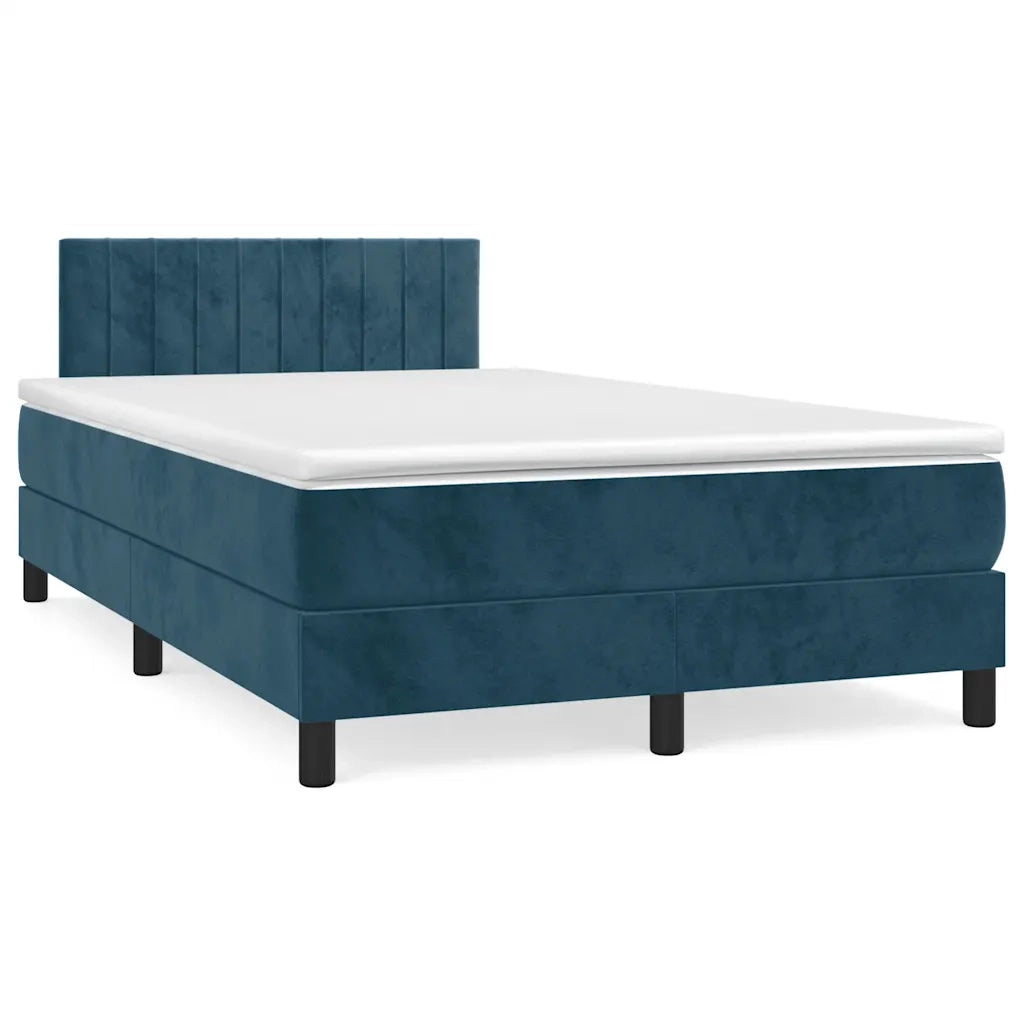 Giroletto a Molle con Materasso Blu Scuro 120x190 cm in Vellutocod mxl 116415