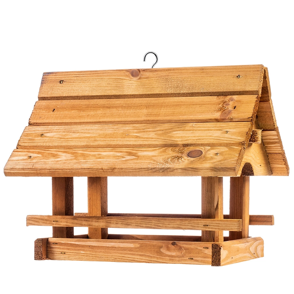KADAX Grande mangiatoia per uccelli in legno da appendere, decorazione da giardino.