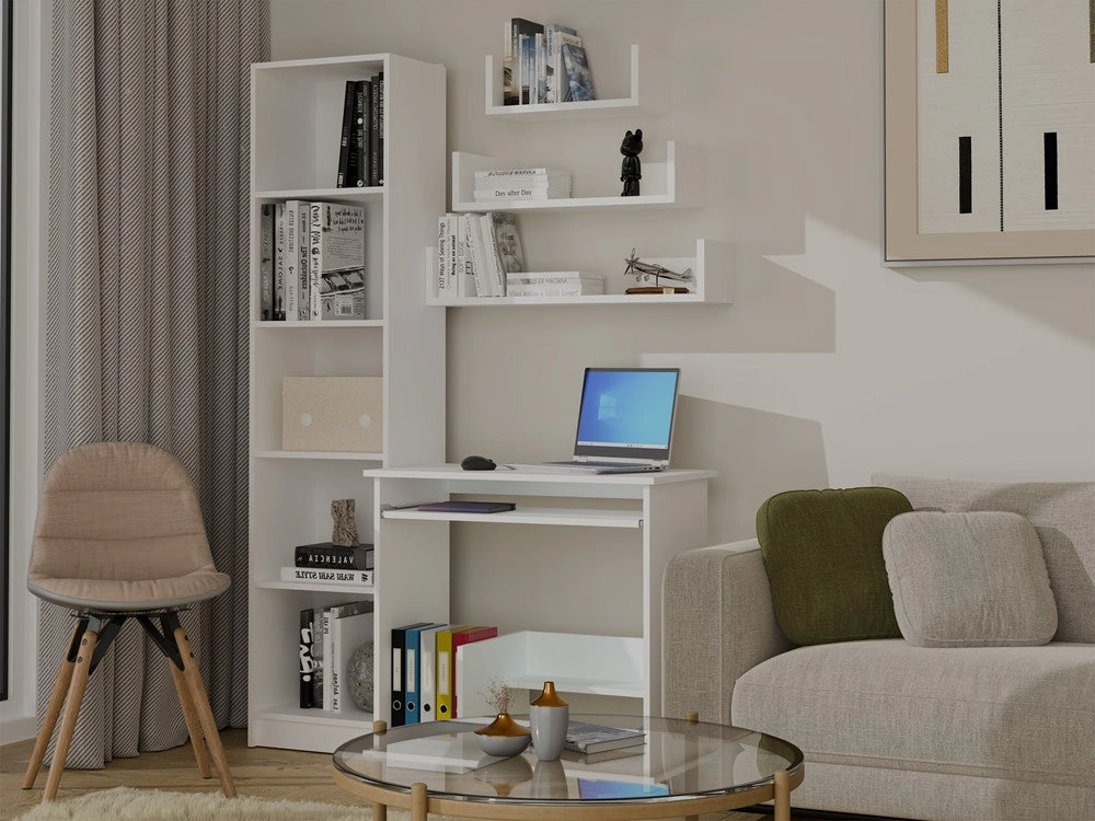 Scaffale da parete sospeso MOBI 3p bianco libreria moderna