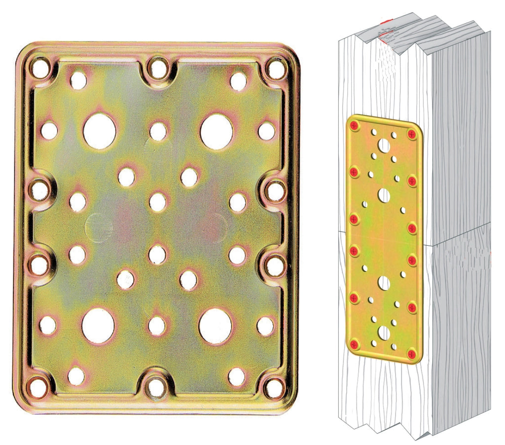 PIASTRA 776 DIRITTA ACCIAIO TROPIC 100X 80 MM- ALDEGHI LUIGI SPA- 25,0 pz