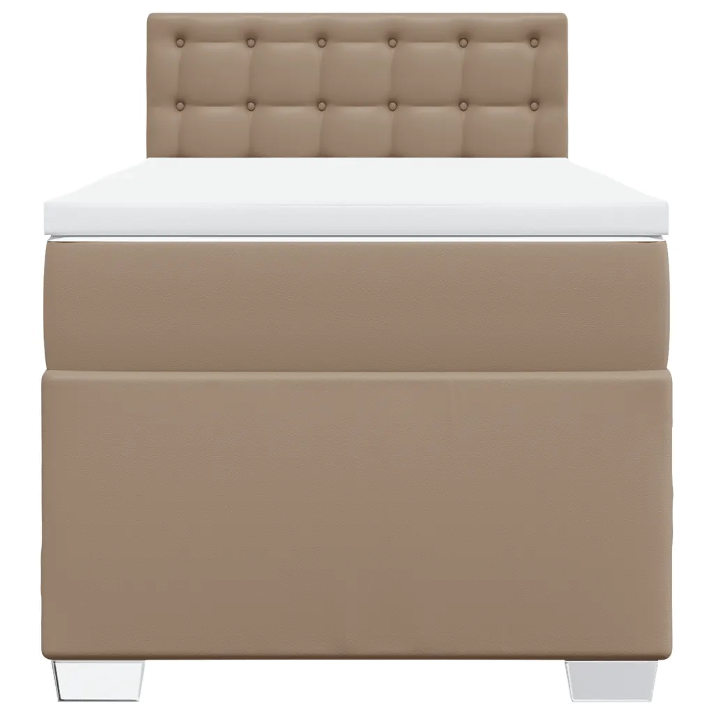 Giroletto a Molle con Materasso Cappuccino 100x200cm Similpelle 3288411