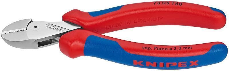 KNIPEX 73 05 160 X-Cut Tronchese Laterale Compatto con Impugnature Multicomponente 160 mm colore Cromato