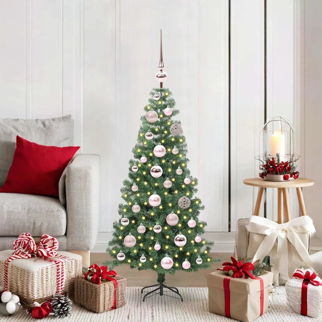 Albero di Natale con 150 LED con supporto Verde 120 cm PVC 3396360