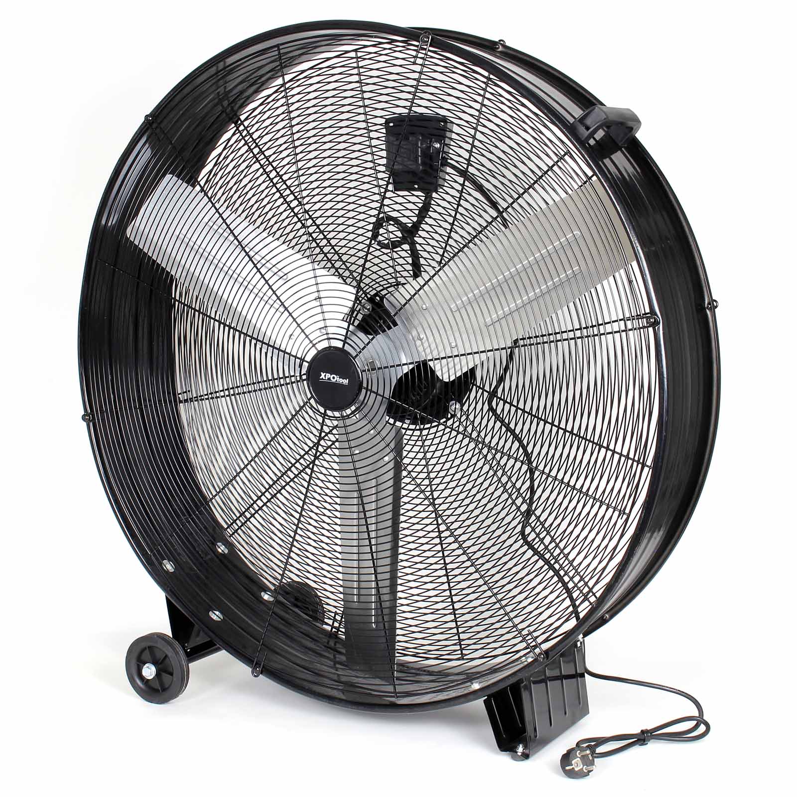Ventilatore industriale 90 cm 360 W Ventilatore a tamburo da pavimento portatile con cavo e 3 velocità