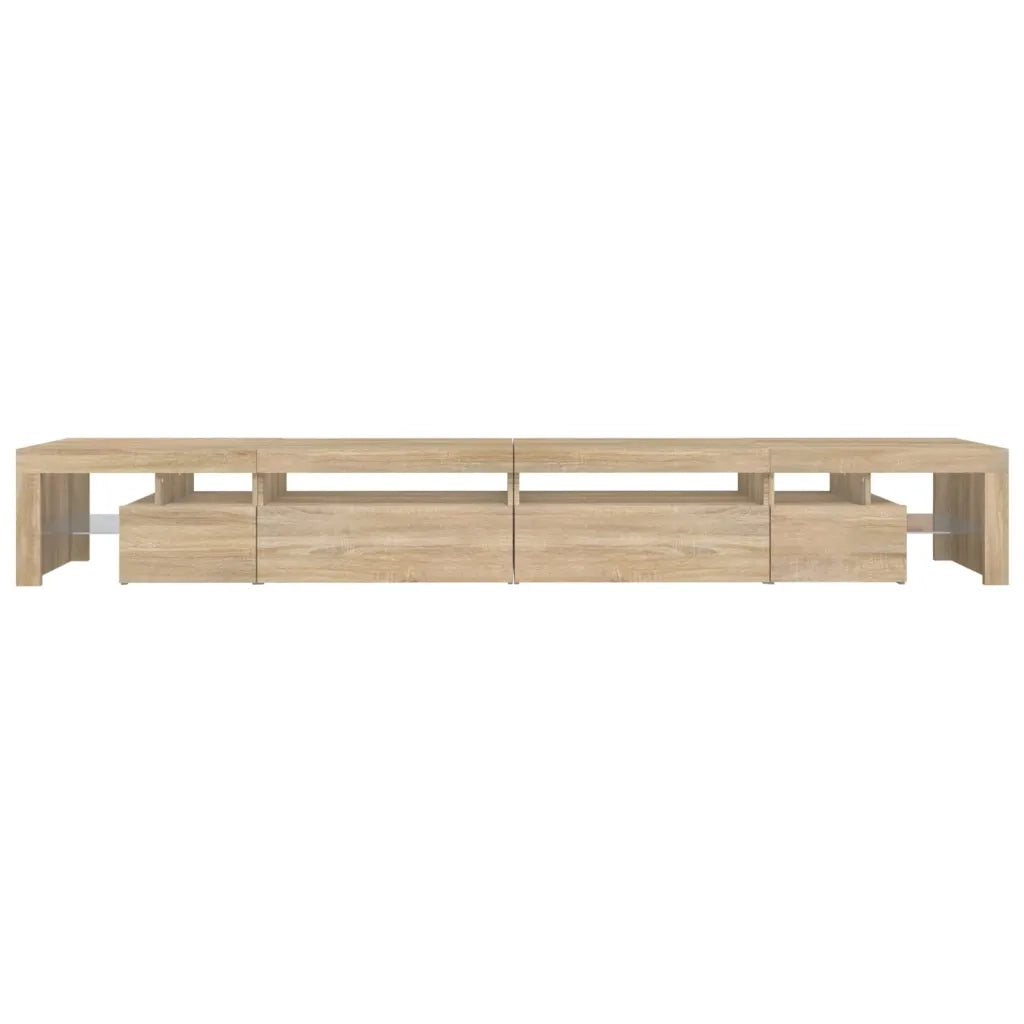 Mobile Porta TV con Luci LED Rovere Sonoma 290x36,5x40 cm