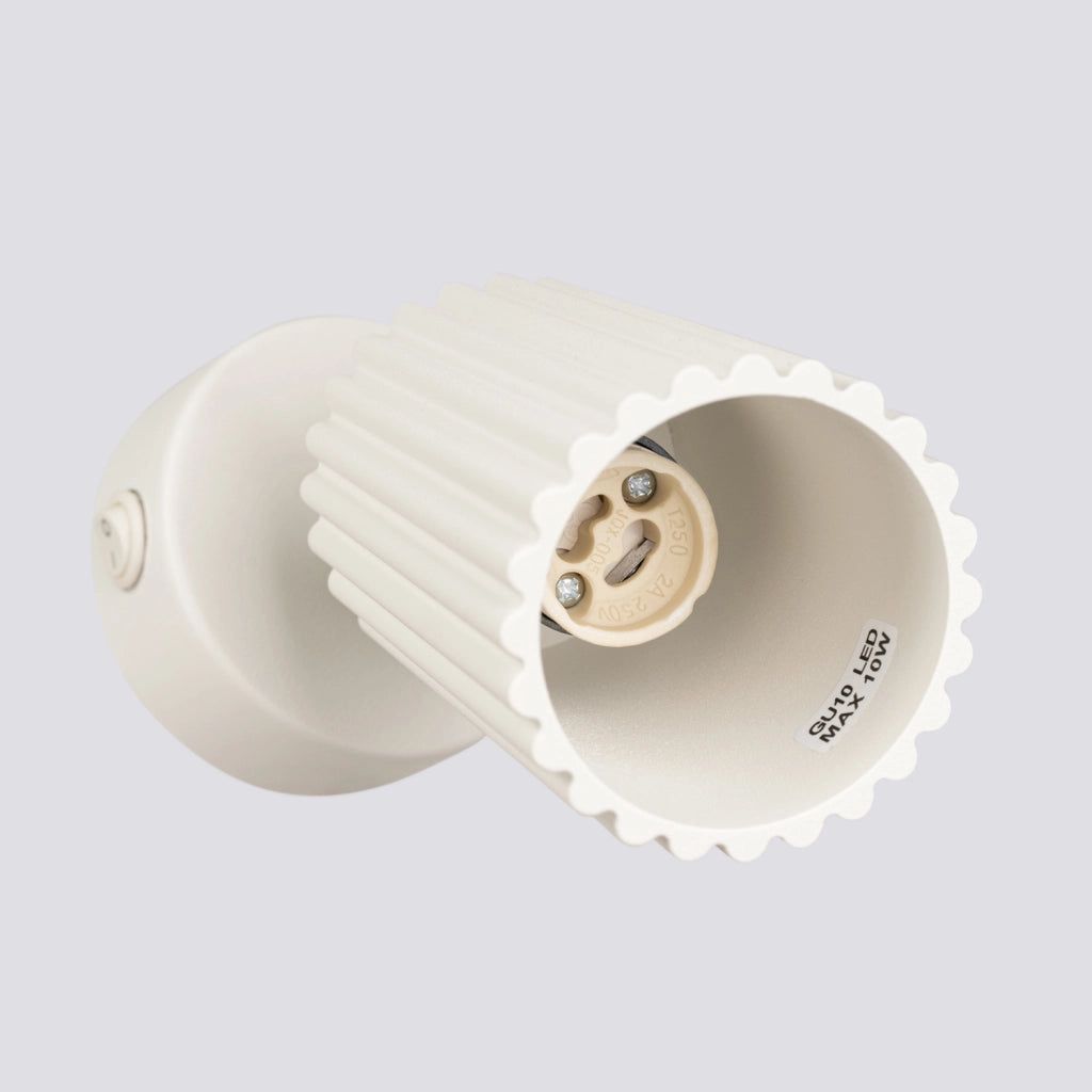 Applique beige moderna orientabile con interruttore GU10 Pure Lume