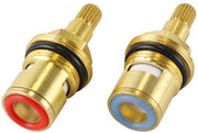 Set di sostituzione per rubinetto - Rubinetto ceramico - Fusto in ottone - Duraturo - Resistente a elevate temperature - Incluso doppio sistema di chiusura - Vaso di regolazione
