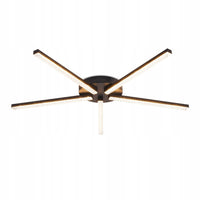 ZMH Lampada da soffitto plafoniera LED nera 24W 3000K moderna metallo cristallo per soggiorno corridoio cucina