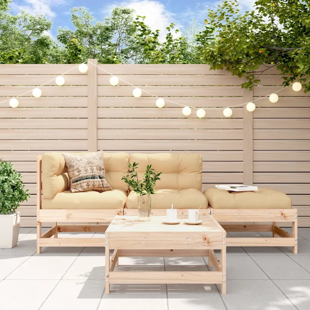 Set Salotto da Giardino 4 pz in Legno Massello di Pino 3186494