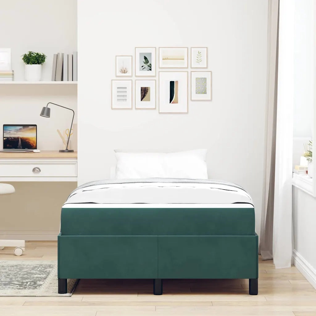 vidaXL Struttura del letto Verde scuro, Verde e Bianco 120 x 200 cm