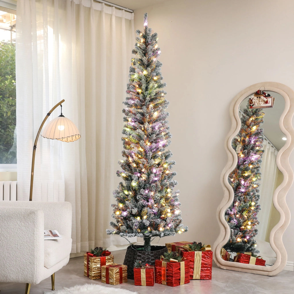Albero di Natale Artificiale ¨C zephmum ¨C Verde 225 cm con Luci LED