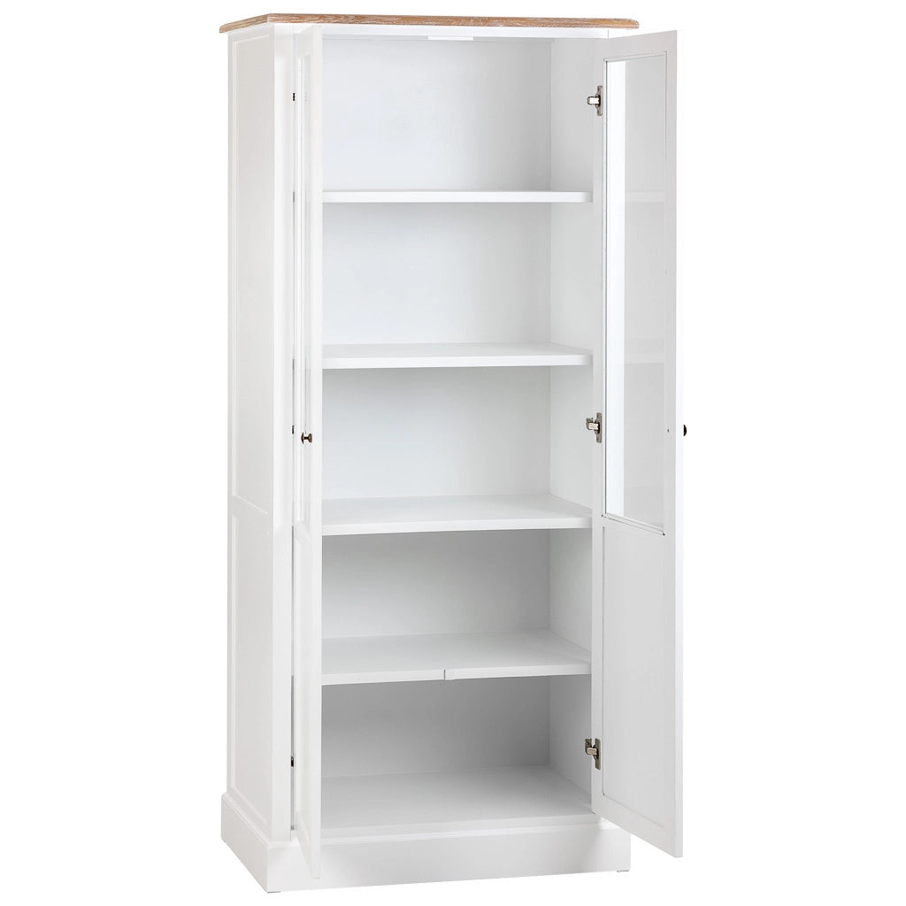 Vetrina in legno bianco 81x40x180h