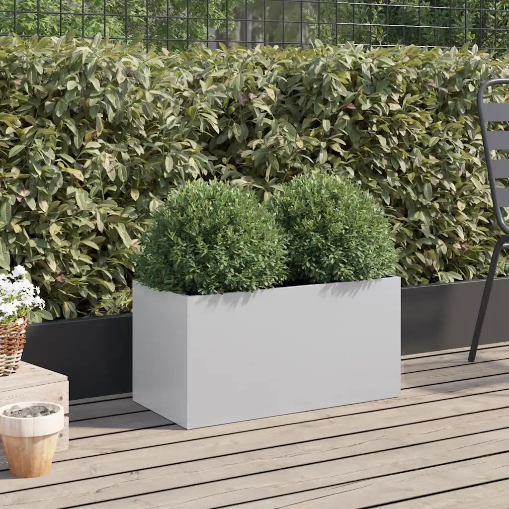 Fioriera Argento 62x30x29 cm in Acciaio Zincato 841594