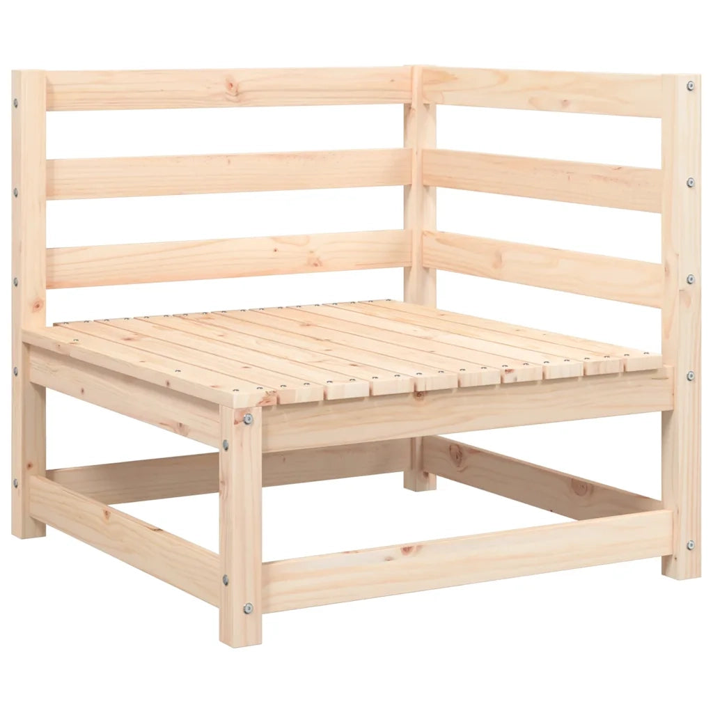 Divano Angolare da Giardino con Cuscini Legno Massello di Pino 838061