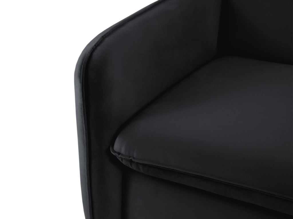 Cosmopolitan Design - Divano convertibile "Vienna" 3 posti in velluto nero 