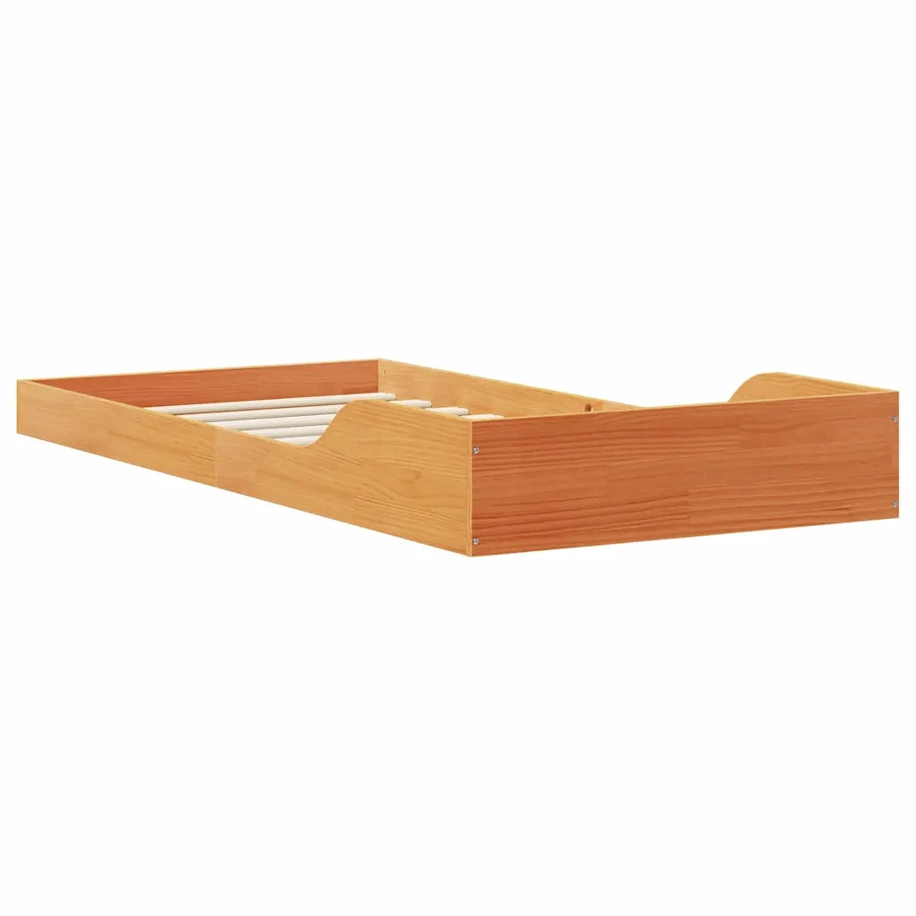 vidaXL Struttura del letto Cera marrone Legno di pino massello