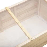 Serra da Giardino e Fioriera per Balcone in Legno di Abete Naturale, 100x50x35cm