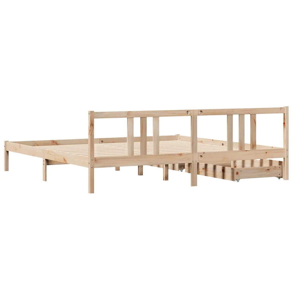 Letto senza Materasso 180x200 cm in Legno Massello di Pino 3301642