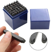 SET PUNZONI STAMPINI ALFANUMERICI 36pz KIT DA 4 MM LETTERE E NUMERI CUSTODIA