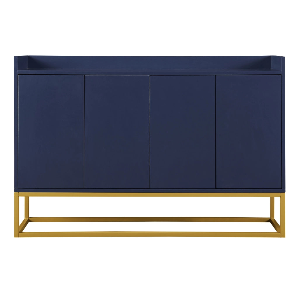 Credenza con 4 ante e 2 ripiani regolabili per cucina e soggiorno 120x30x80 cm bianco