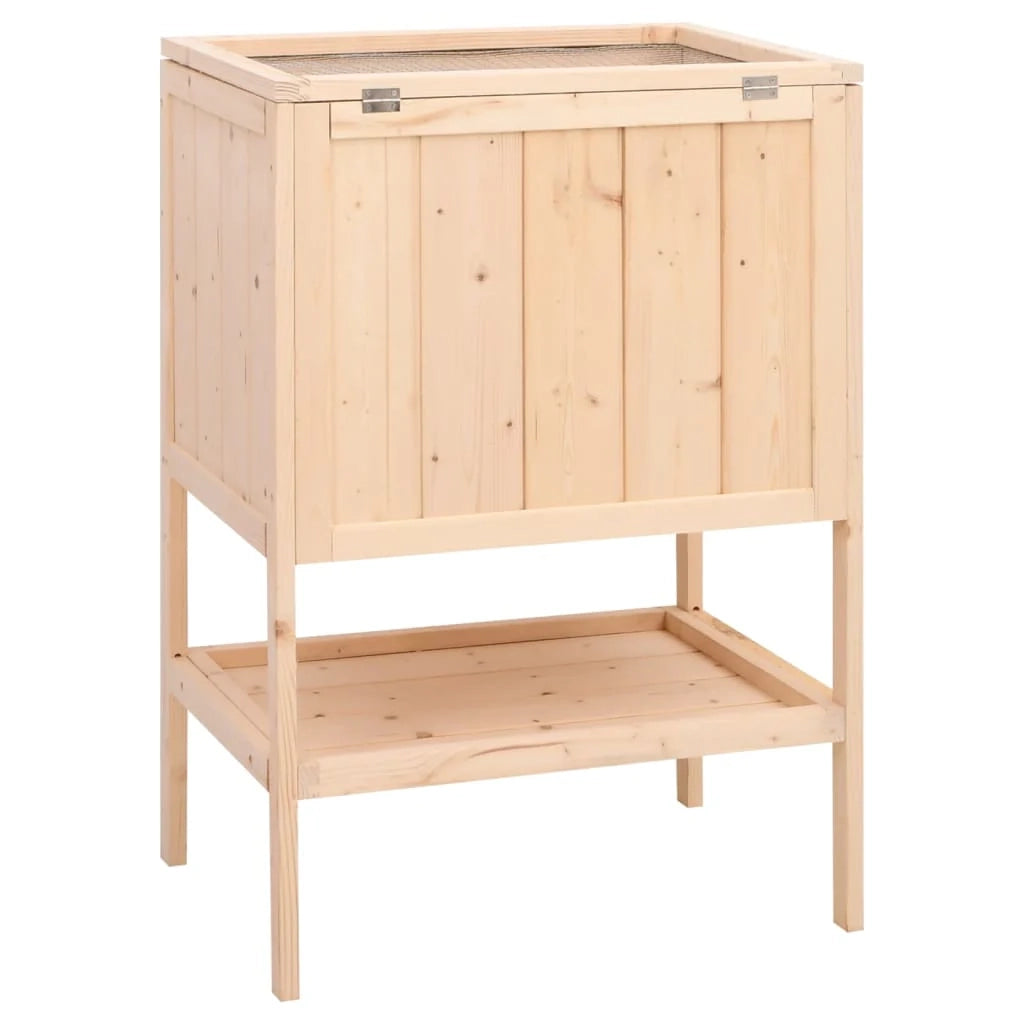 Gabbia per criceti 55 x 40 x 80 cm in legno massello di abete marrone 02_0041678