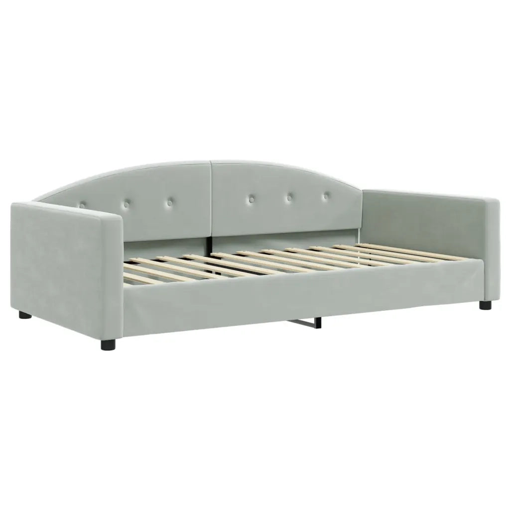 Letto da Giorno Grigio Chiaro 100x200 cm in Vellutocod mxl 105810