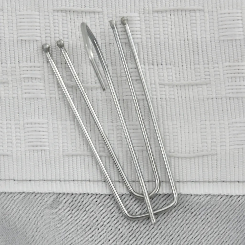 Tenda Oscurante Effetto Lino con Ganci Grigie 290x245 cm